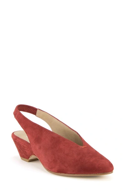 Shop Eileen Fisher Gatwick Slingback Pump In Wine Suede