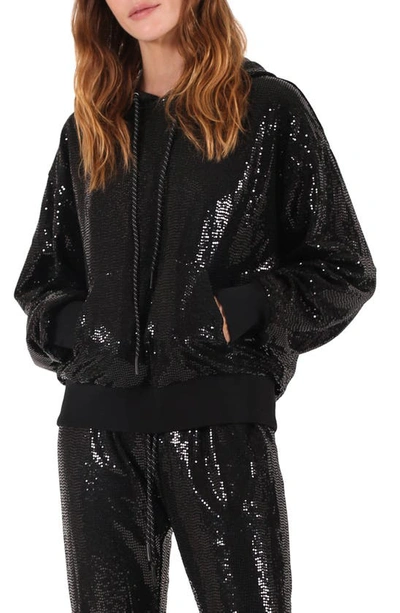 Shop Pam & Gela Sparkle Hoodie In Black