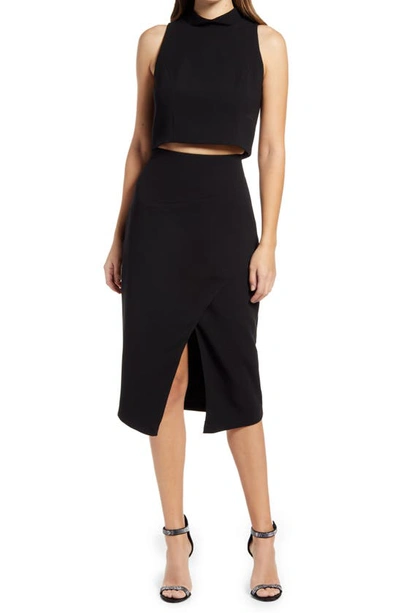 Shop Black Halo Juma Two Piece Sleeveless Sheath Dress In Black