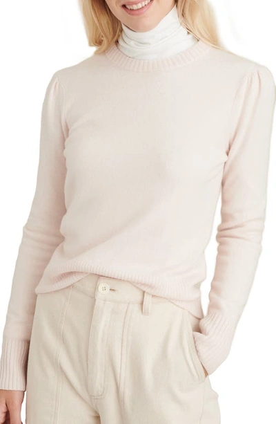 Shop Alex Mill Claire Wool & Cashmere Crewneck Sweater In Pearl Pink
