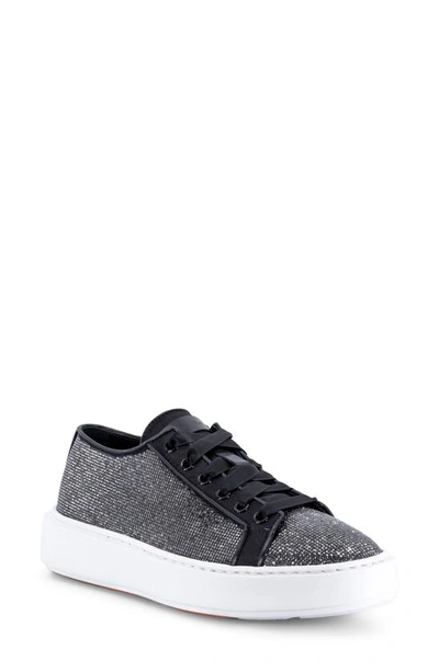 Shop Santoni Embellished Platform Sneaker In Black