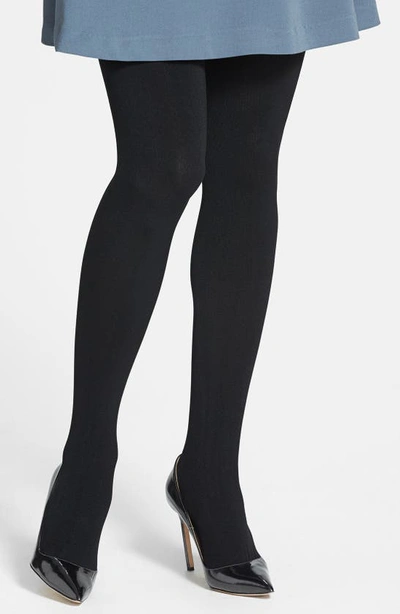 Shop Oroblu 'warm & Soft' Brushed Fleece Tights In Black