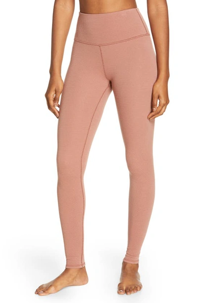 Shop Alo Yoga High Waist Pure Thermal Leggings In Chestnut