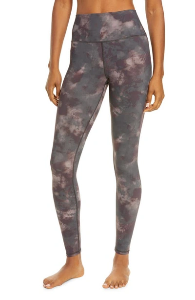 Shop Alo Yoga Solarized Tie Dye High Waist Leggings In Oxblood