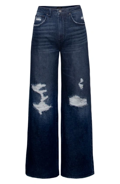Shop Afrm Luz High Waist Jeans In Dark Sunland Wash
