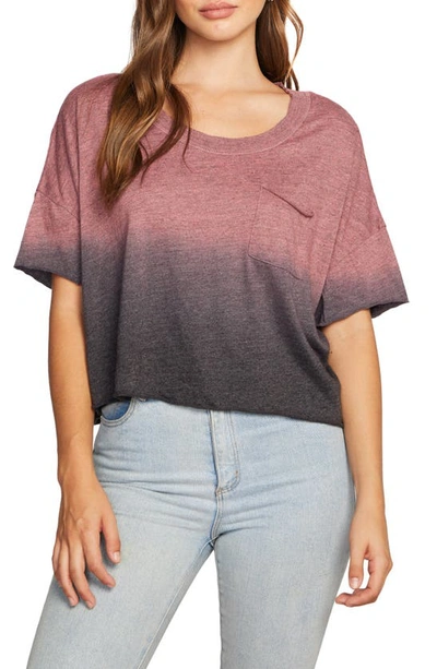 Shop Chaser Boxy Cropped Jersey T-shirt In Nightie Ombre