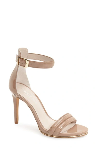 Shop Kenneth Cole New York 'brooke' Ankle Strap Sandal In Buff Patent