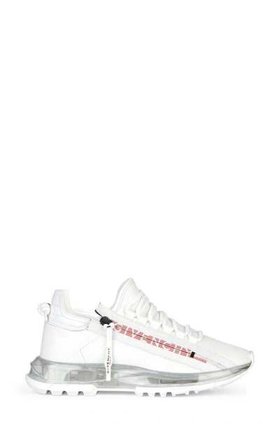 Shop Givenchy Spectre Logo Zip Runner Sneaker In White/ Red