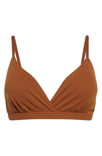Shop Skims Fits Everybody Crossover Bralette In Copper