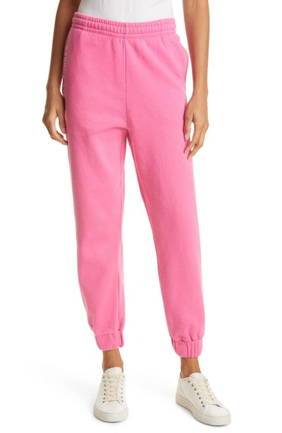 Shop Rotate Birger Christensen Mimi Sweatpants In Carmine Rose