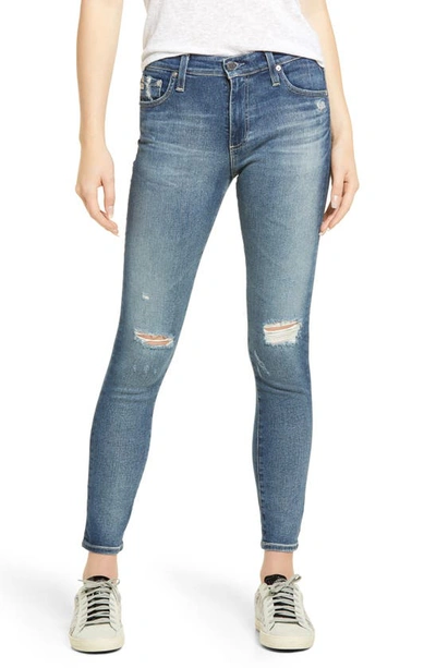 Shop Ag The Farrah Distressed High Waist Ankle Skinny Jeans In 12 Years Cherry Creek
