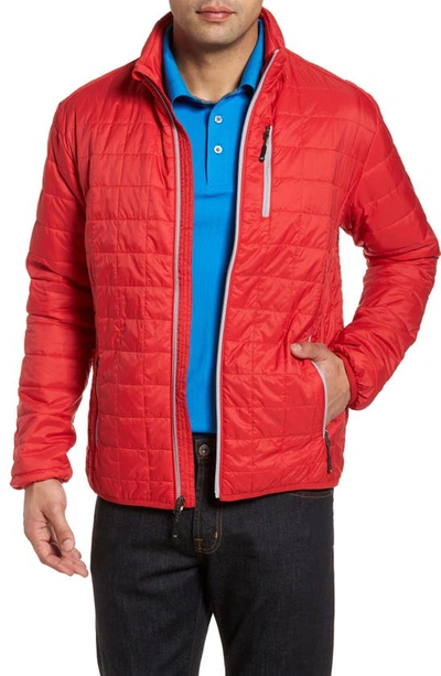 Cutter & Buck Rainier Primaloft Mens Big And Tall Eco Insulated Puffer Jacket In Red