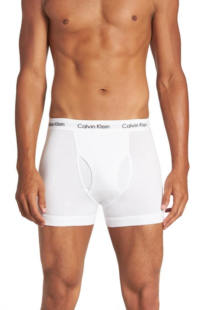 Shop Calvin Klein 3-pack Stretch Cotton Trunks In White