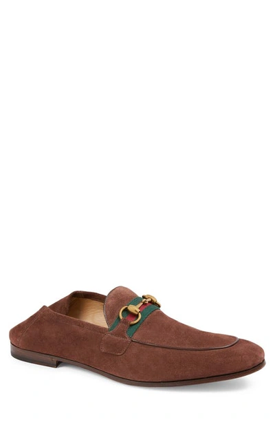 Shop Gucci Brixton Horsebit Convertible Loafer In Light Brown/ Brown