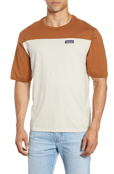 Shop Patagonia Colorblock Cotton T-shirt In Pumice