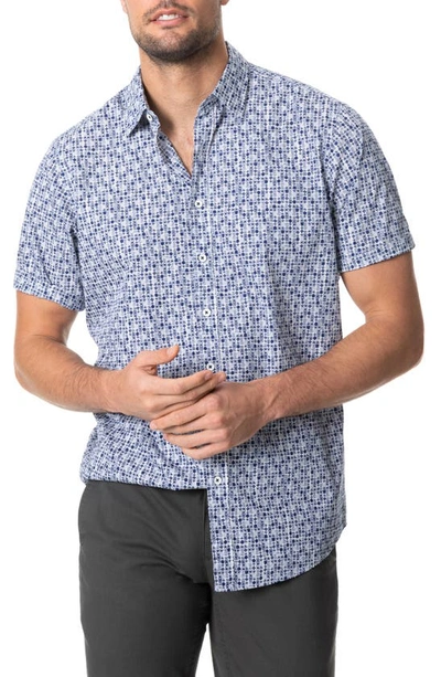 Shop Rodd & Gunn Redan Short Sleeve Button-up Shirt In Snow