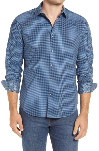 Shop Robert Graham Dominico Classic Fit Check Button-up Shirt In Blue
