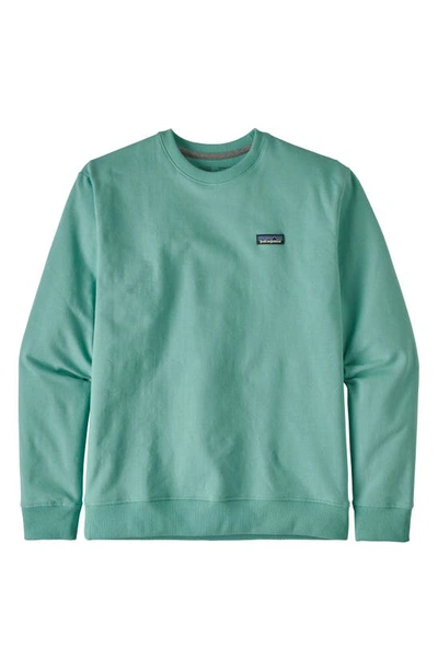 Shop Patagonia P-6 Label Uprisal Crewneck Sweatshirt In Light Beryl Green