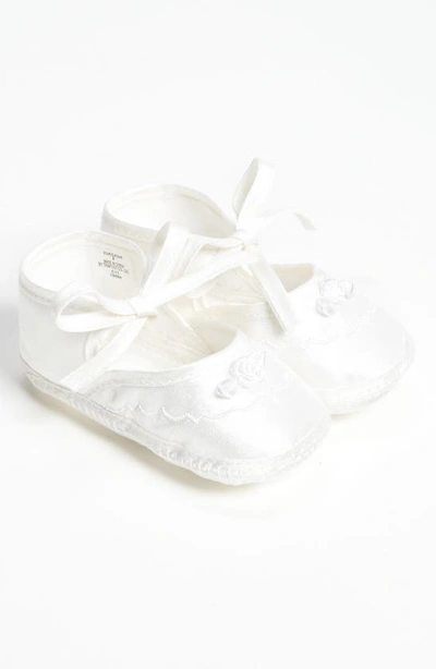 Shop Little Things Mean A Lot Silk Dupioni Shoe In White