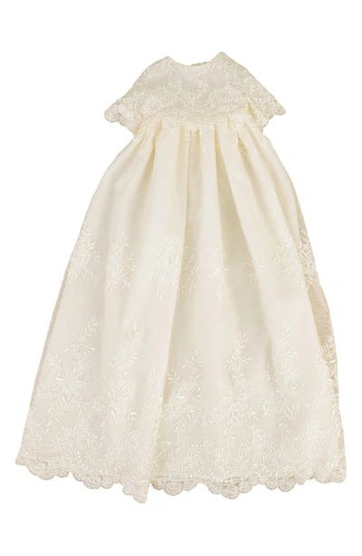 Little Things Mean A Lot Christening Gown, Shawl, Slip & Bonnet Set In Ivory