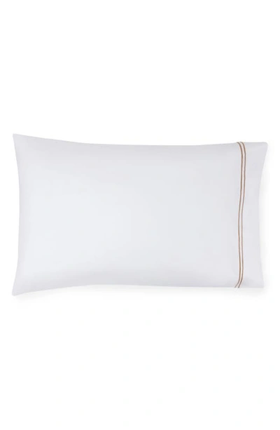 Shop Sferra Grande Hotel Pillowcase In White/ Taupe