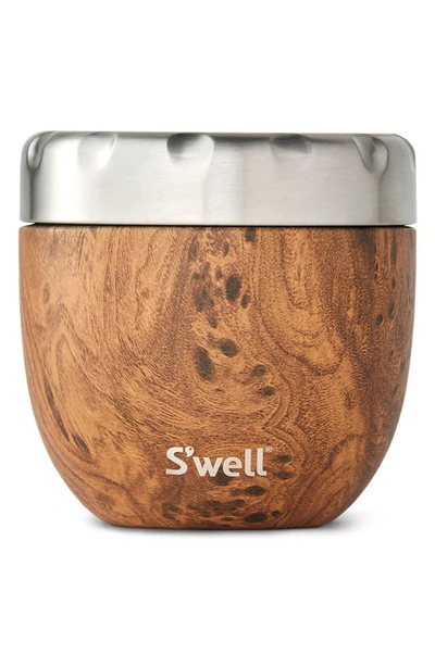 Shop S'well Teakwood Eats(tm) Insulated Stainless Steel Bowl & Lid