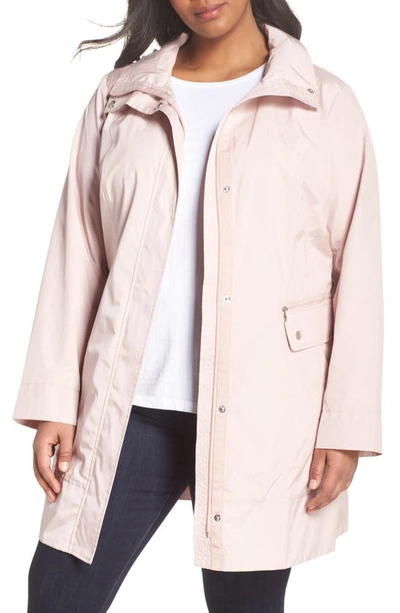 Shop Cole Haan Signature Cole Haan Water Resistant Rain Jacket In Canyon Rose