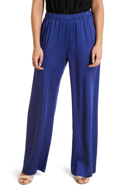 Shop Marina Rinaldi Record Wide Leg Pants In Blue