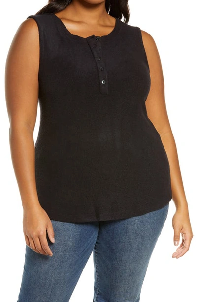 Shop Adyson Parker Henley Tank In Black