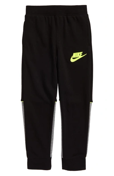 Shop Nike Kids' See Me 3d Logo Jogger Sweatpants (little Boy) In Black