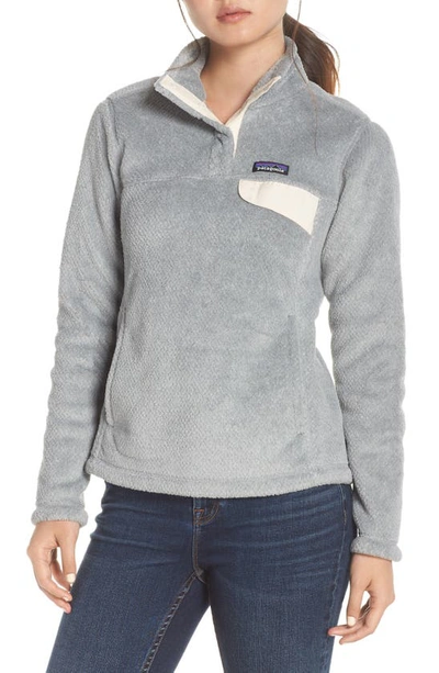 Shop Patagonia Re-tool Snap-t(r) Fleece Pullover In Tailored Grey