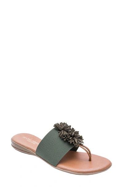 Shop Andre Assous Novalee Sandal In Forest Green Fabric