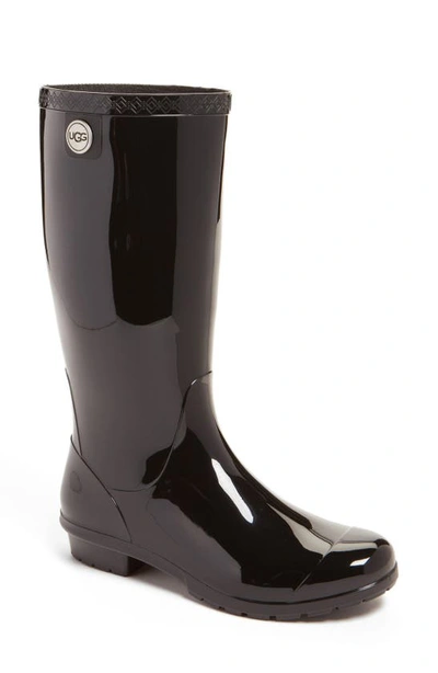 Shop Ugg Shaye Rain Boot In Black Rubber