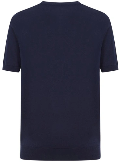 Shop Brioni T-shirts And Polos Blue