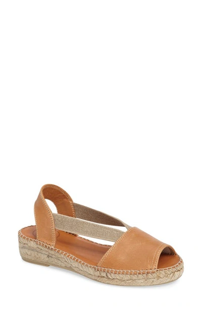 Shop Toni Pons Etna Espadrille Sandal In Tan Leather