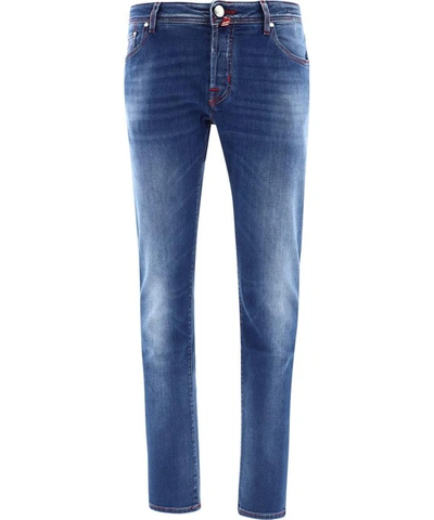 Shop Jacob Cohen Acid Wash Jeans In Blue