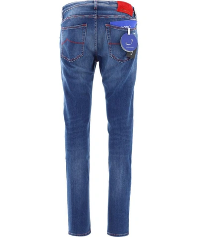 Shop Jacob Cohen Acid Wash Jeans In Blue