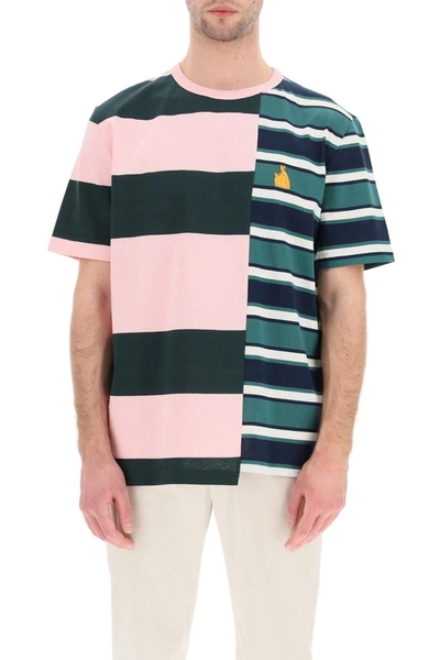 Shop Lanvin Patchwork Rugby T-shirt In Multicolour