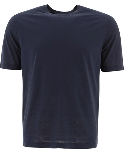 Shop Lardini Basic T-shirt In Blue