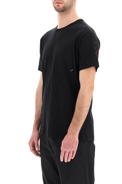 Shop Stone Island Shadow Project Printed T-shirt In Nero