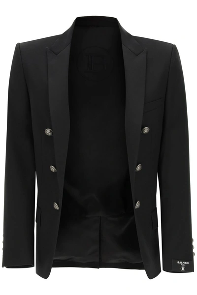 Shop Balmain Open Blazer In Noir