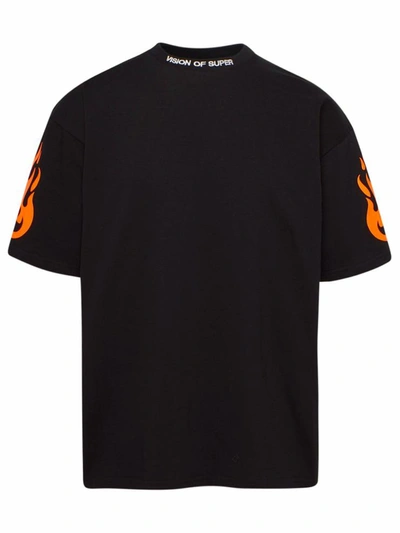 Shop Vision Of Super Black And Orange Fuoco T-shirt
