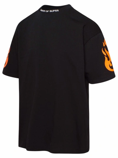 Shop Vision Of Super Black And Orange Fuoco T-shirt