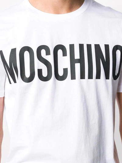 Shop Moschino T-shirts In Fantasia Bianco