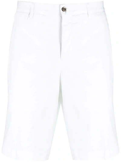 Shop Pt01 Five Pockets White Cotton Bermuda Shorts