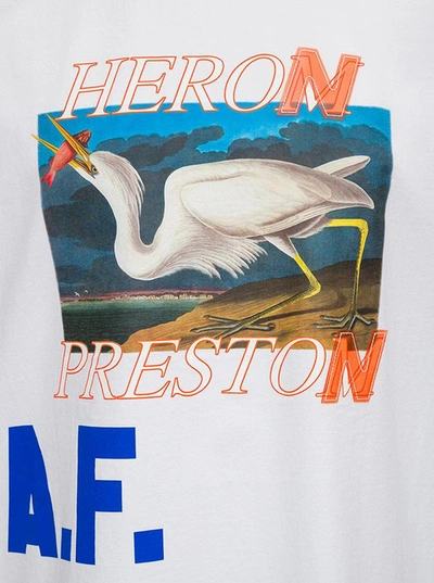 Shop Heron Preston Jersey T-shirt With Print In White