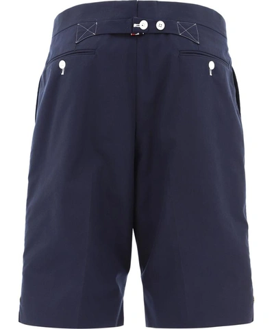 Shop Thom Browne "backstrap" Shorts In Blue