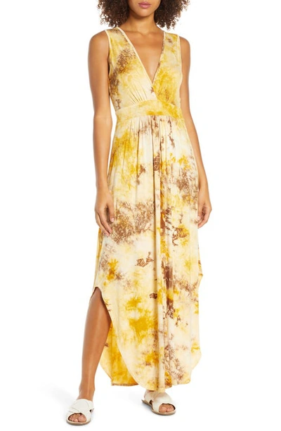 Shop Fraiche By J Plunge Dress In Mustard