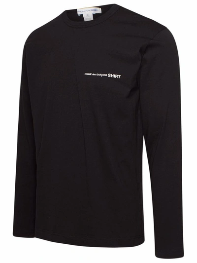 Shop Comme Des Garçons T-shirt M/l Nera In Black