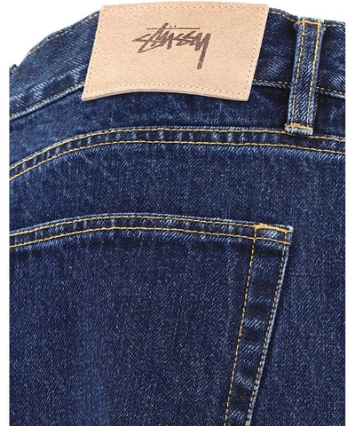 Shop Stussy "big Ol'" Denim Pants In Blue